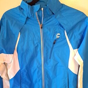 Cannondale Morphis Cycling Jacket Men's Small Semi Fitted Windshell White Blue